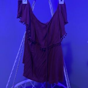 red off the shoulder